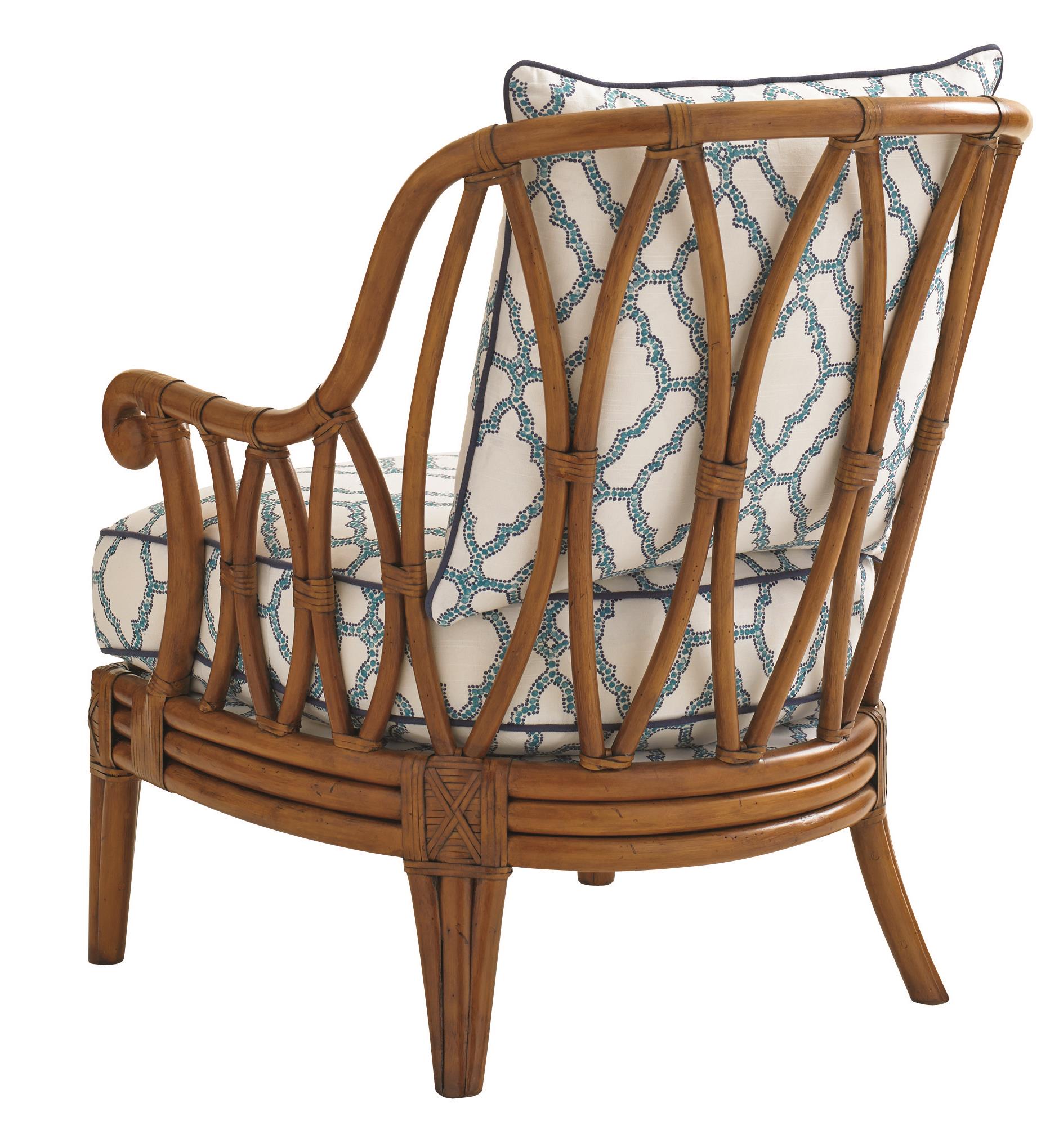 Tommy Bahama Home Beach House 165311 Ocean Breeze Chair with Exposed Rattan Details Baer's